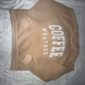 Tan 'Coffee Weather' Sweatshirt